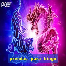 prendas para bingo de natal